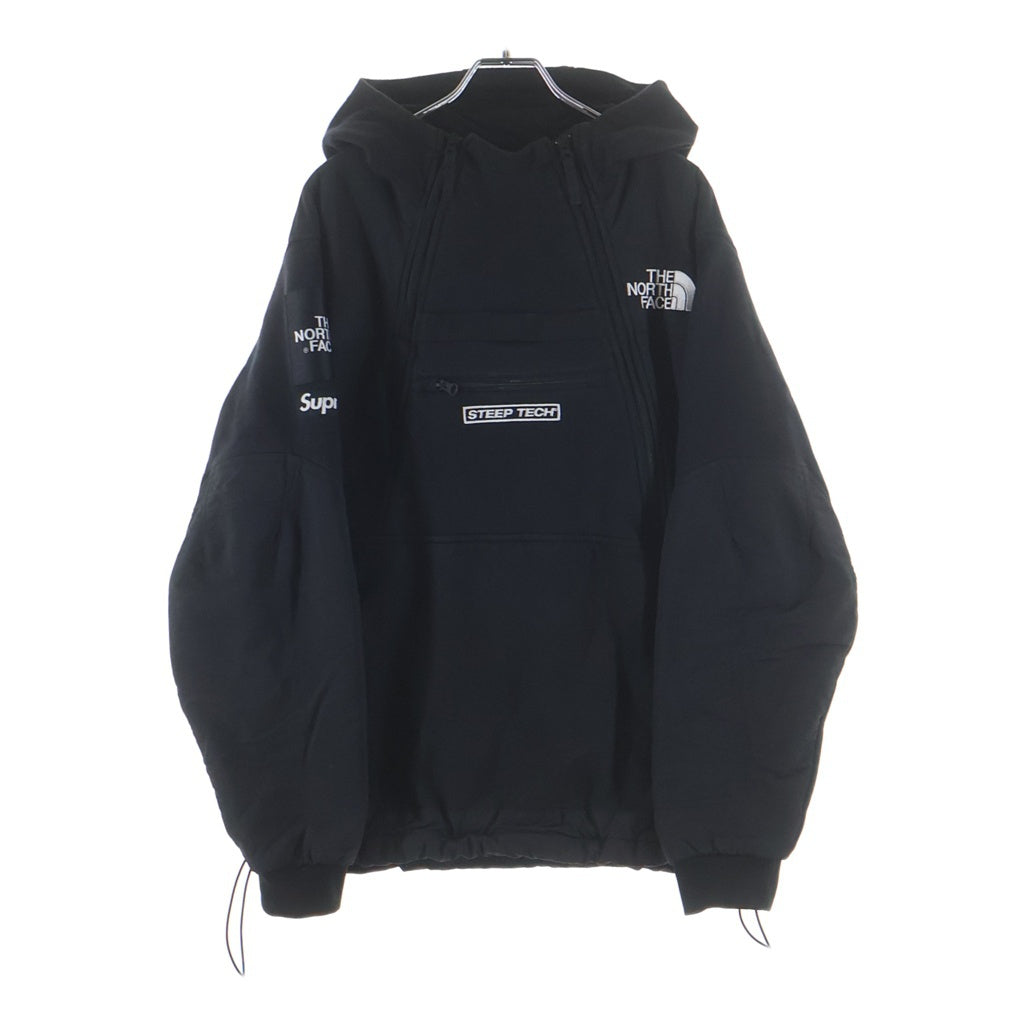 SUPREME(シュプリーム) 16SS × THE NORTH FACE Steep Tech Hooded Sweatshirt NT01602I ザノースフェイス ステープテック プルオーバー ハーフジップフーディー ブラック