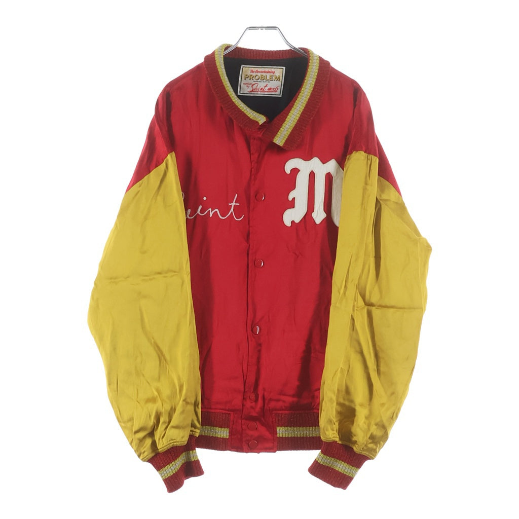 SAINT MICHAEL(セントマイケル) 23SS VARSITY JACKET 刺繍ロゴバーシティージャケット レッド SM-S23-0000-068