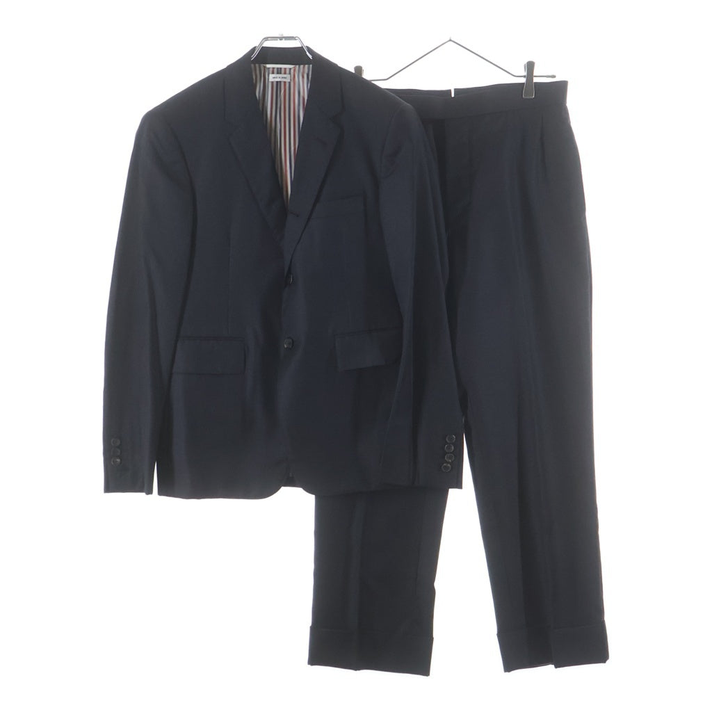 THOM BROWNE(トムブラウン) 2Bシングル テーラードジャケット スラックスパンツ セットアップスーツ ブラック MSC001A00096
