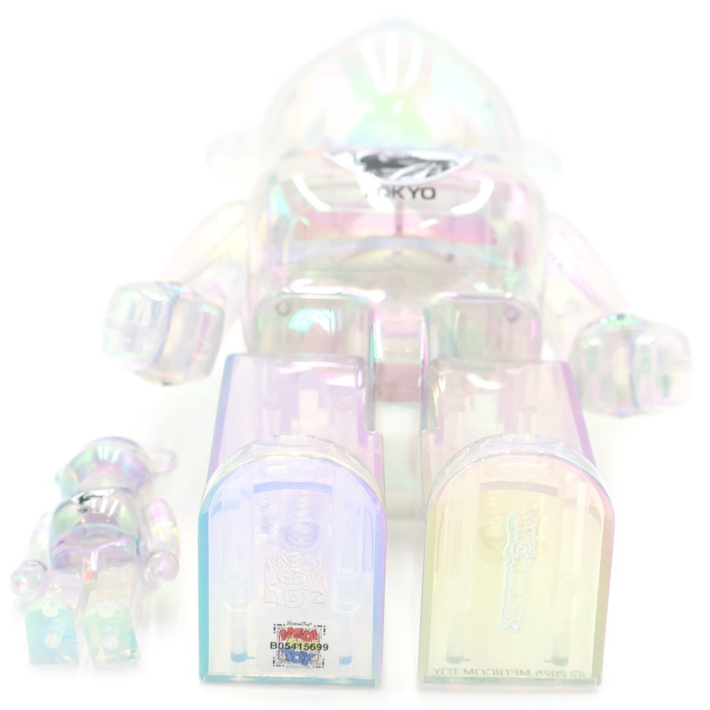 MEDICOM TOY(メディコムトイ) BE@RBRICK CENTURION CLEAR CHROME Ver. 100% & 400% ベアブリック センチュ リォン 人形 フィギュア クリア