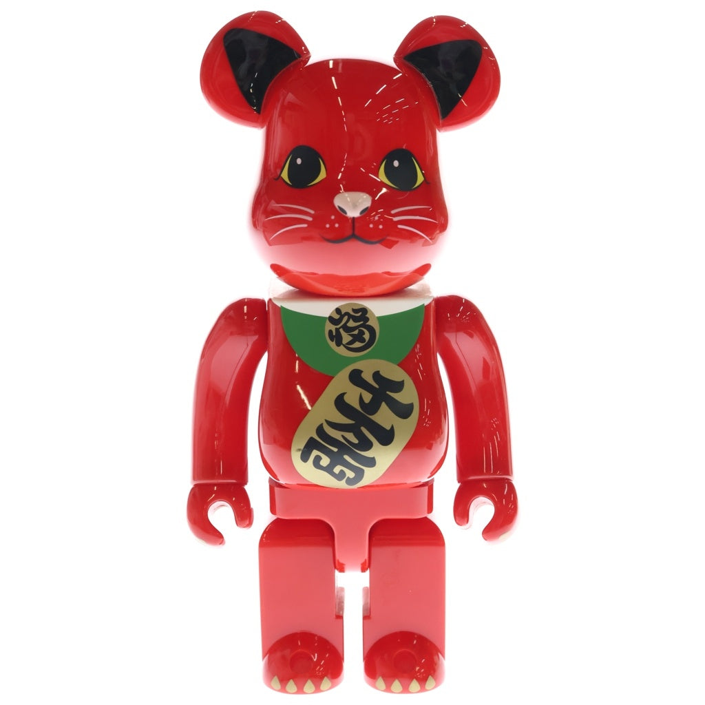 MEDICOM TOY(メディコムトイ) BE@RBRICK 招き猫 梅金メッキ ベアブリック フィギュア 人形 レッド