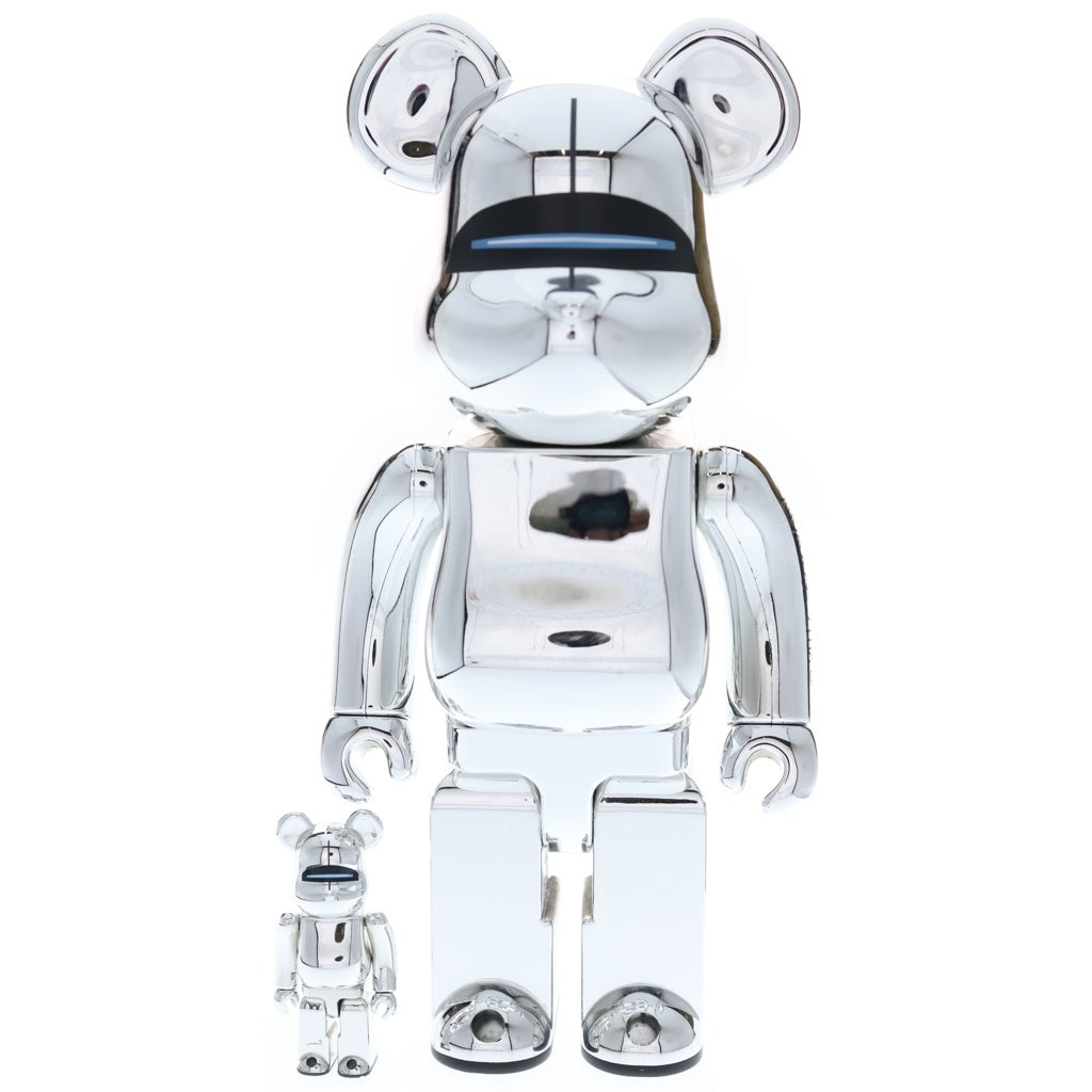 MEDICOM TOY(メディコムトイ) BE@RBRICK SORAYAMA LIGHT Ver. 100%/400% ベアブリック ソラヤマ ライトVer. フィギュア 人形 シルバー