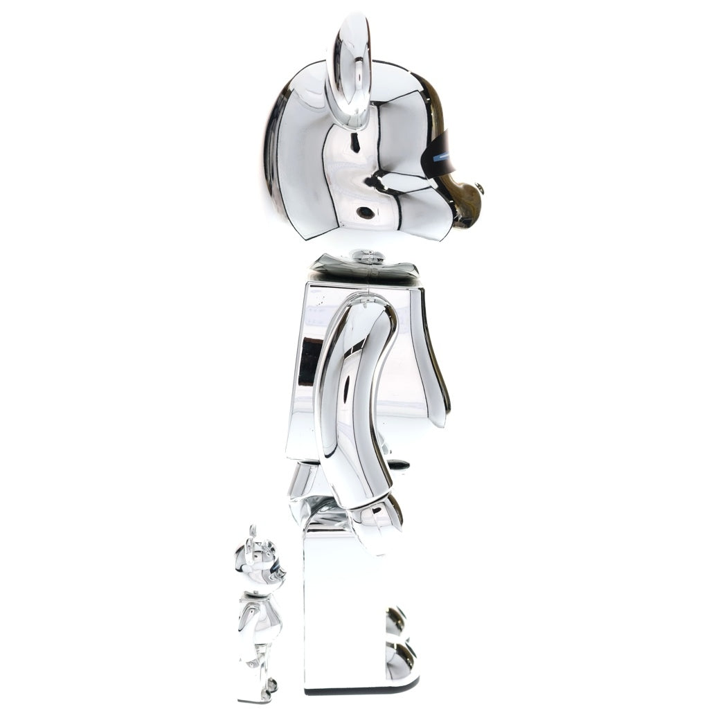 MEDICOM TOY(メディコムトイ) BE@RBRICK SORAYAMA LIGHT Ver. 100%/400% ベアブリック ソラヤマ ライトVer. フィギュア 人形 シルバー