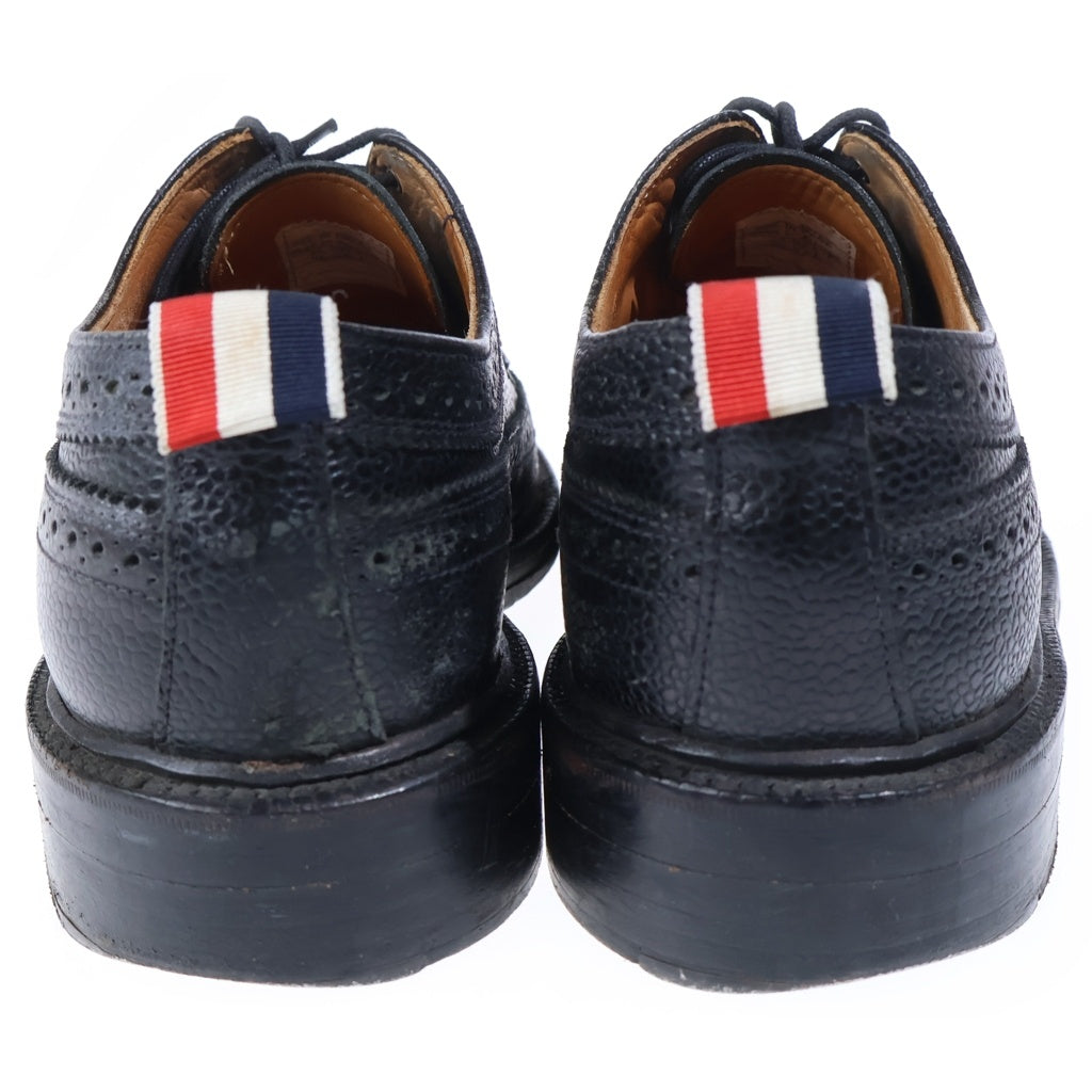 THOM BROWNE(トムブラウン) クラシック ロングウィング ブローグ レザーローファー ブラック MFD002A00198