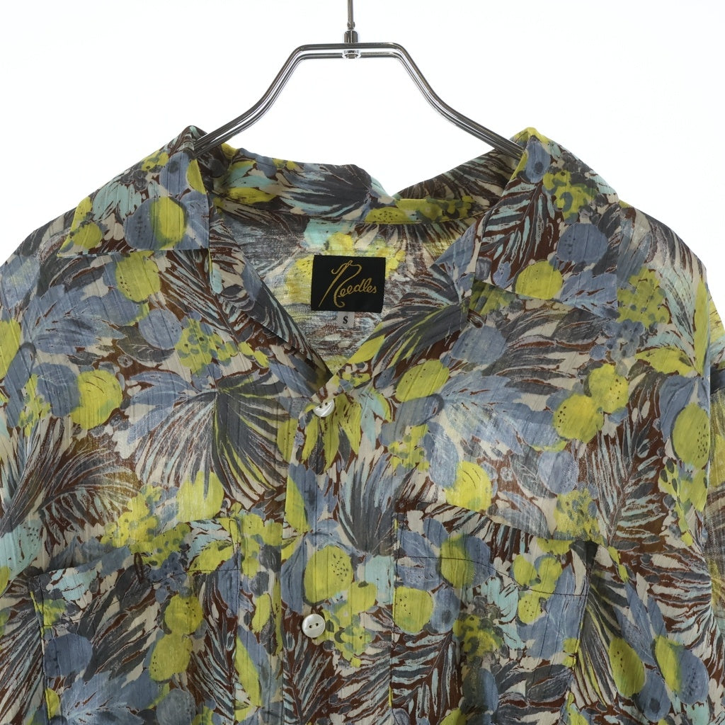 Needles(ニードルス) Polyester Floral Long-Sleeved Shirt ポリエステル花柄長袖シャツ マルチ