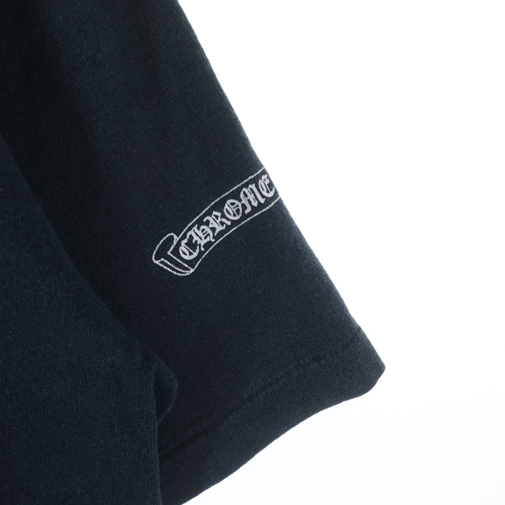 CHROME HEARTS(クロムハーツ) OLD CH T-SHIRT スクロールラベルプリント クルーネック半袖Tシャツ カットソー ネイビー