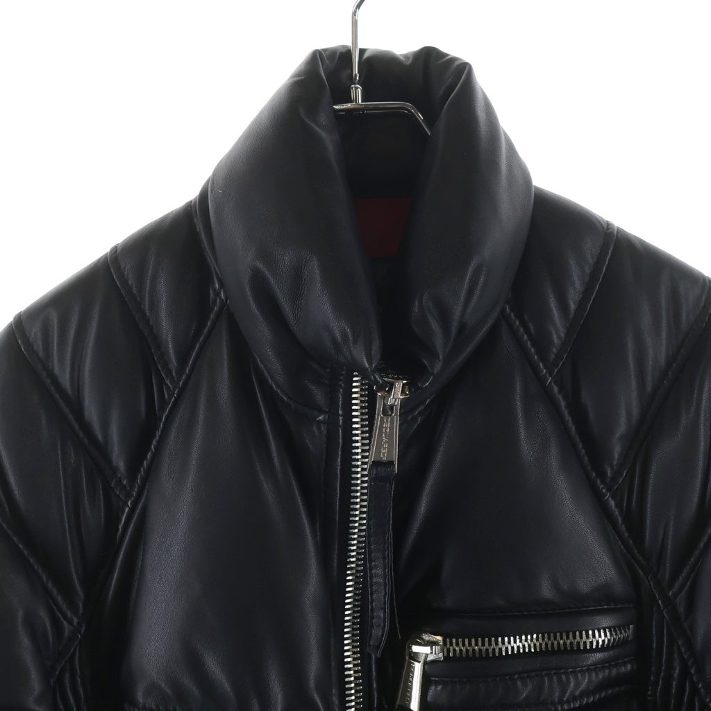DSQUARED2(ディースクエアード) Lamb Leather Down Jacket ラムレザーダウンジャケット ブラック 71AM184