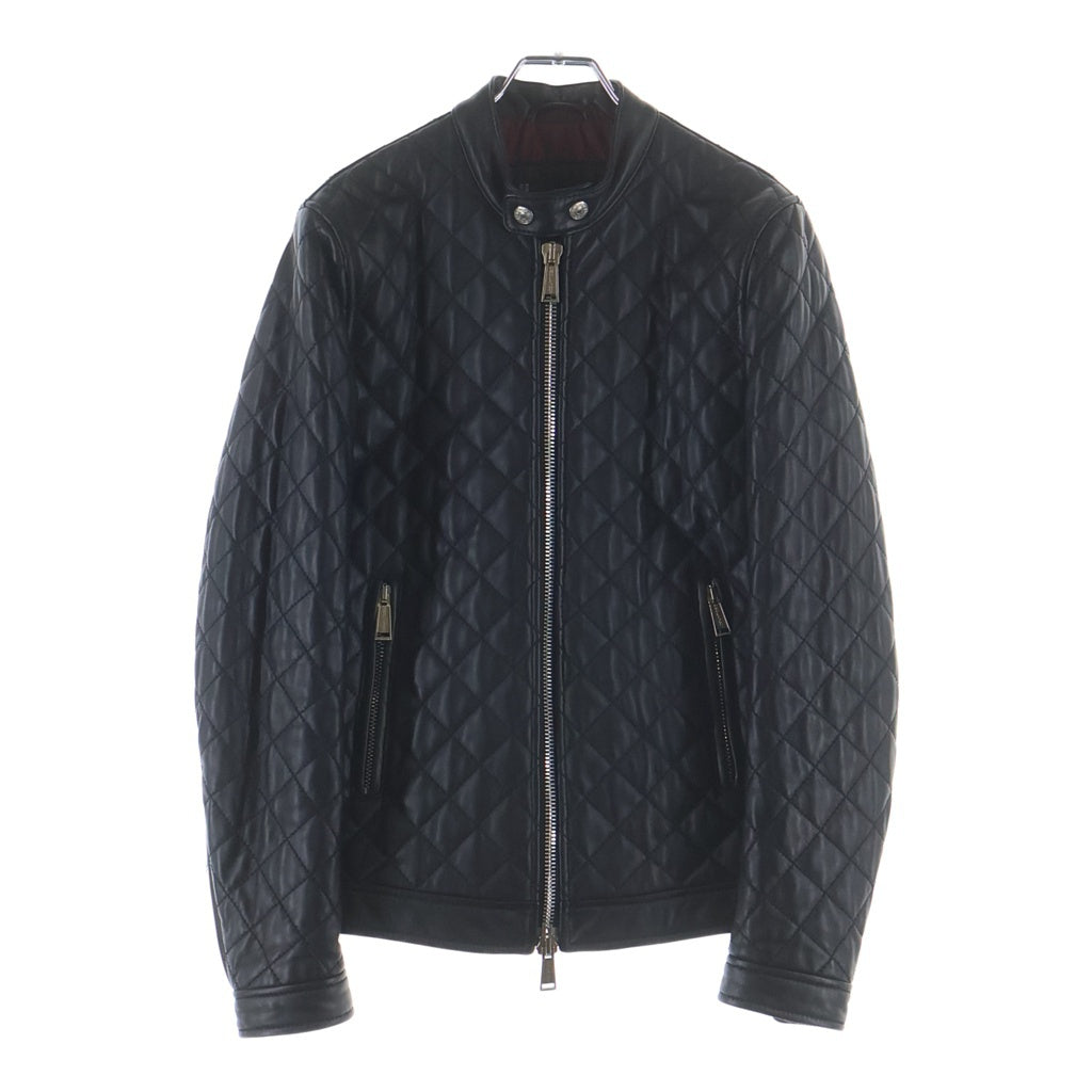DSQUARED2(ディースクエアード) 13AW Quilted Leather Jacket キルティングレザージャケット ブラック S74AM0405