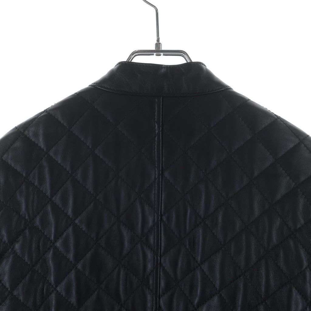 DSQUARED2(ディースクエアード) 13AW Quilted Leather Jacket キルティングレザージャケット ブラック S74AM0405