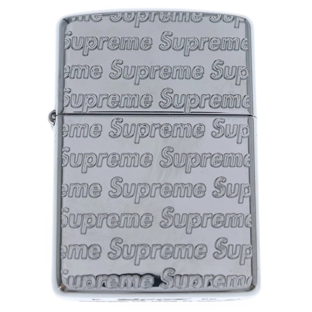 SUPREME(シュプリーム) 23AW Repeat Engraved Zippo リピート ロゴ ライター シルバー