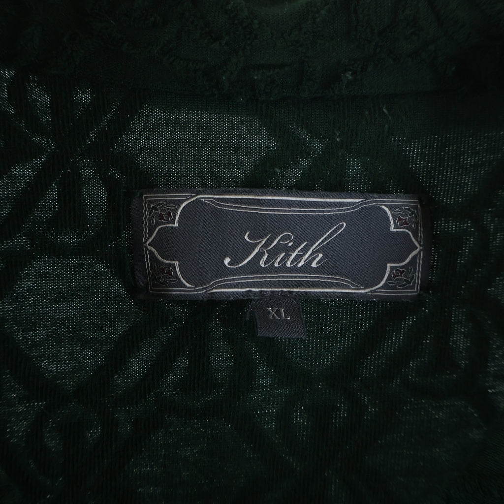 KITH(キス) Embroidered Open Collar Shirt エンブロイダリー オープンカラー半袖シャツ グリーン 25051060000920