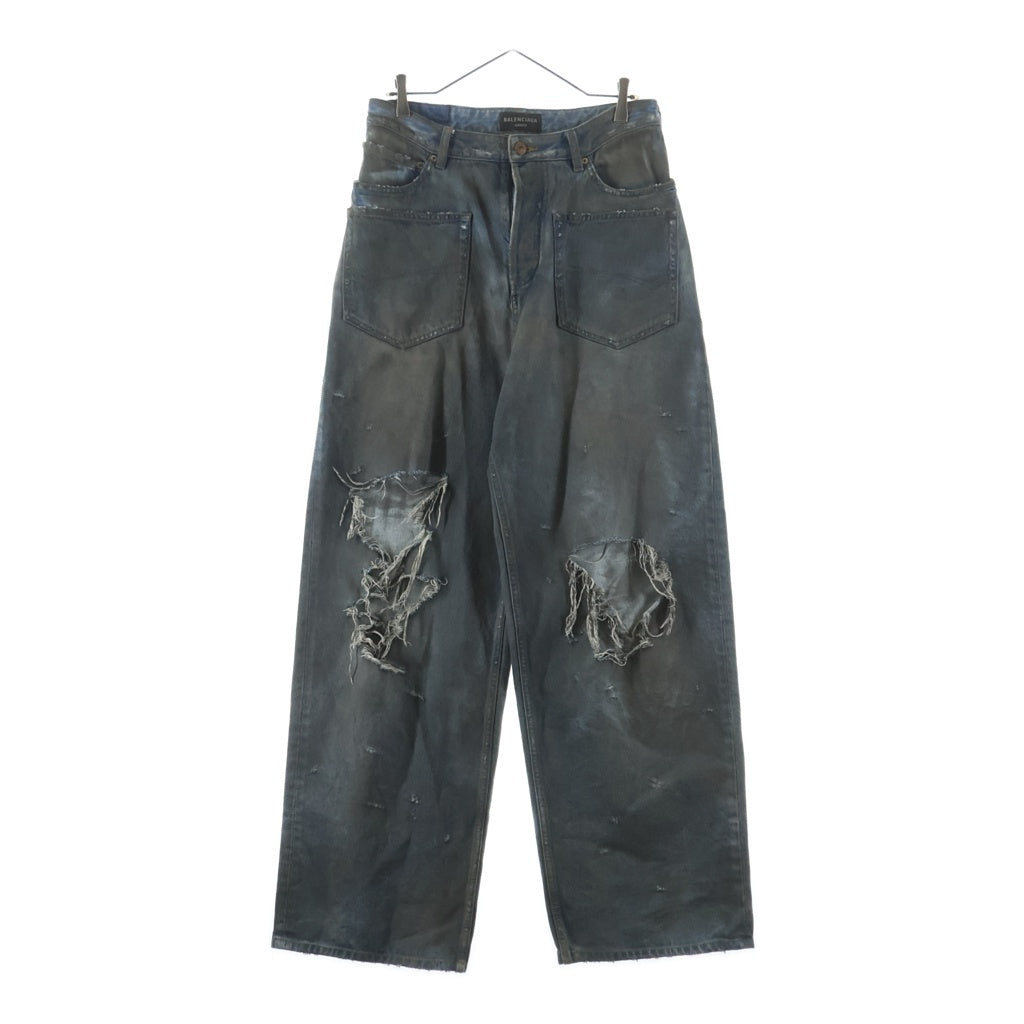BALENCIAGA(バレンシアガ) 23AW PATCHED POCKET BAGGY JEANS パッチポケットバギージーンズ デニム ボトムス インディゴ 751111