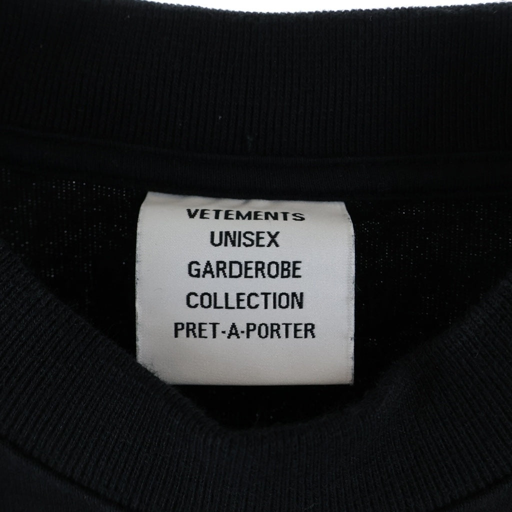 VETEMENTS(ヴェトモン) 21SS Gothic Logo Oversized Long-Sleeve Shirt ゴシックロゴオーバーサイズ長袖シャツ カットソー ブラック UE51TR660B