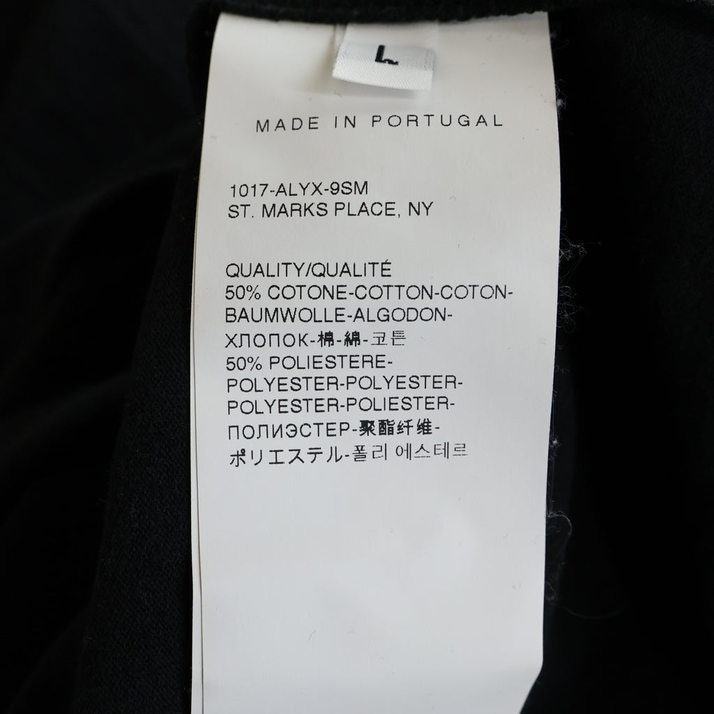 1017 ALYX 9SM(アリクス) Front Logo Print Long-Sleeved T-shirt フロントロゴプリント長袖Tシャツ ブラック