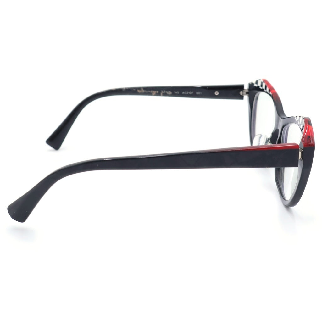alain mikli(アランミクリ) Asymmetrical Sunglasses アシンメトリーサングラス 眼鏡 ブラック/レッド A03137-001