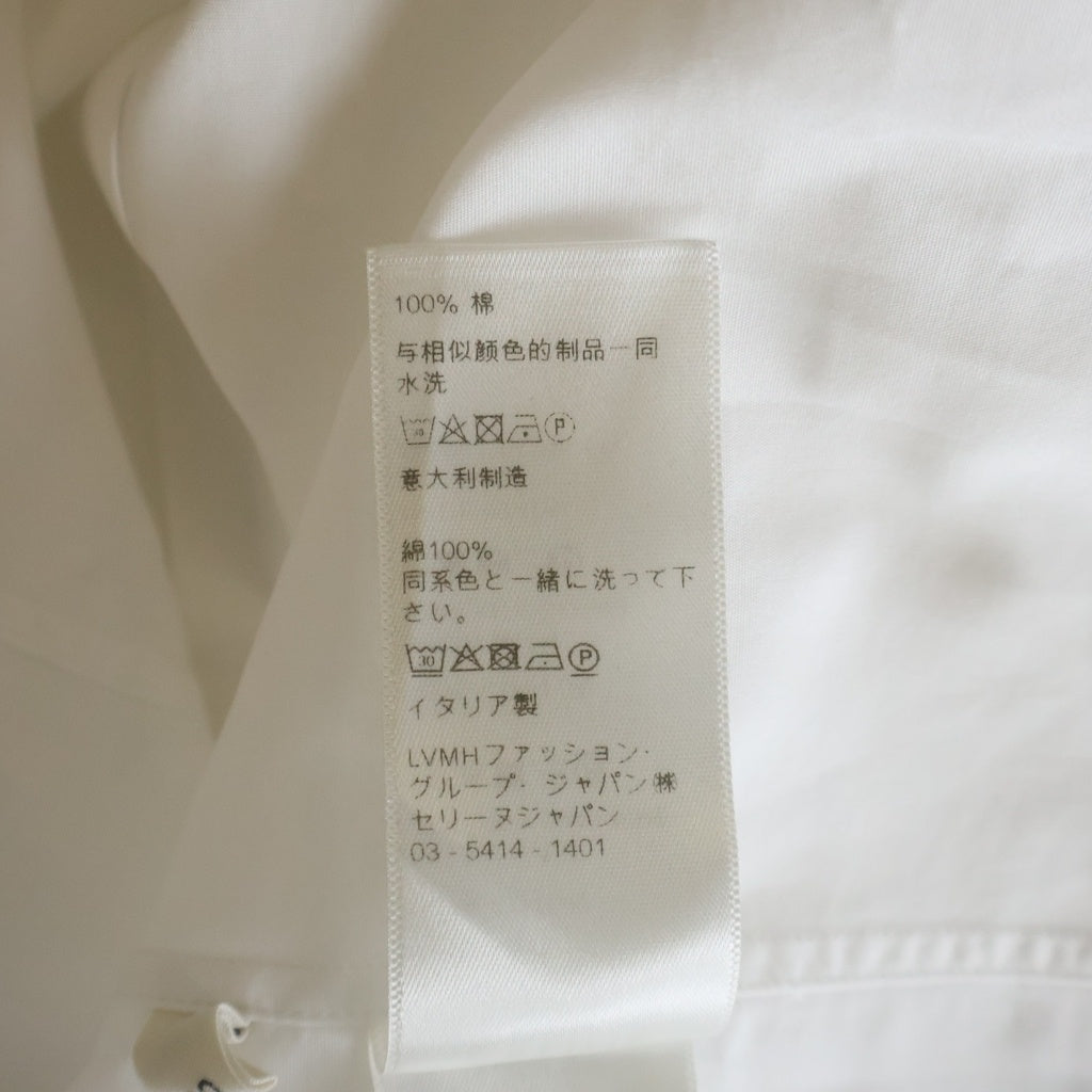 CELINE(セリーヌ) Cotton Poplin Skinny Shirt コットンポプリン スキニーシャツ ブラウスシャツ ホワイト 2C069091F