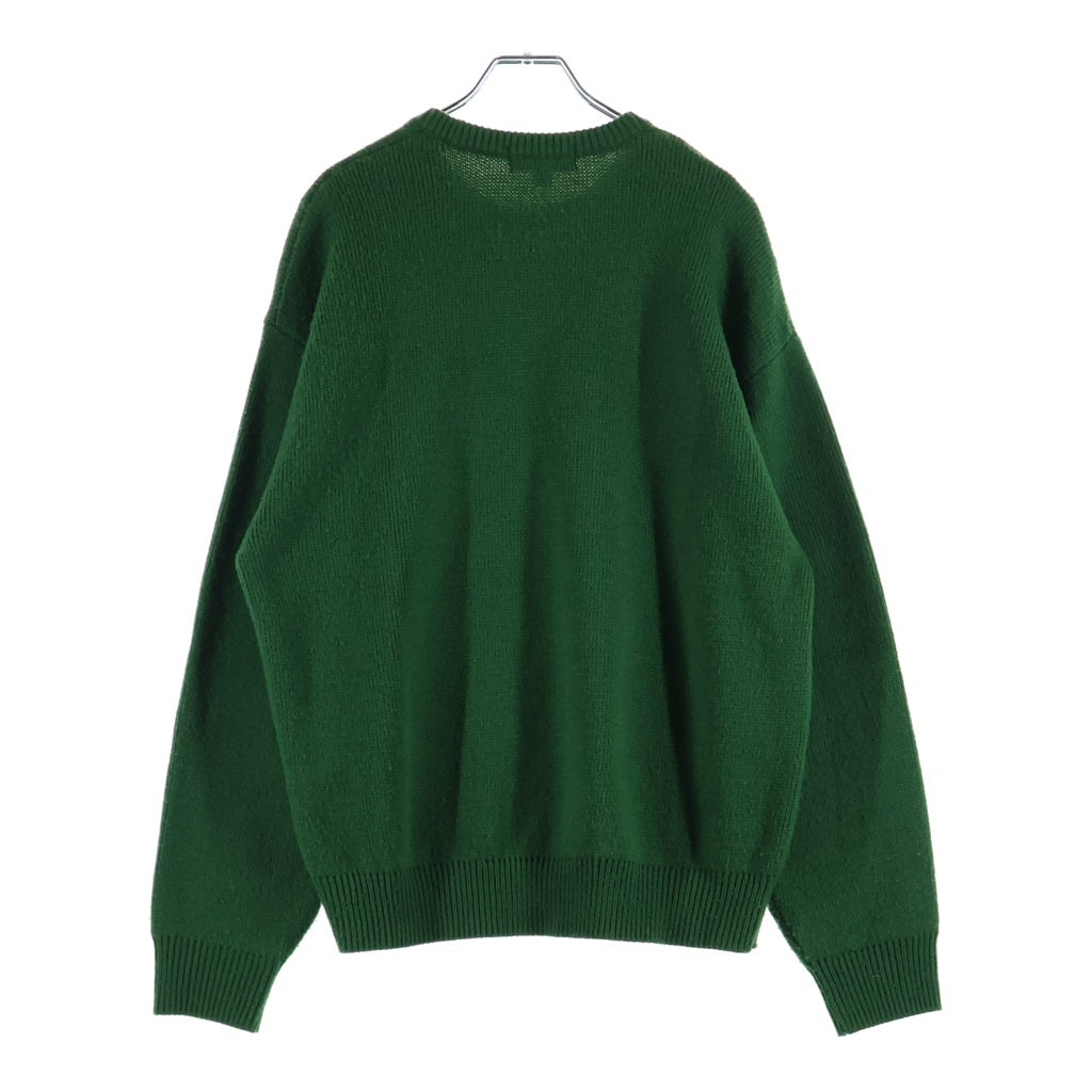 SUPREME(シュプリーム) 21AW × Thrasher Sweater ×スラッシャー フロントロゴ クルーネックニット セーター グリーン