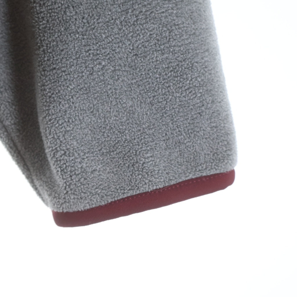 HUMAN MADE(ヒューマンメイド) FLEECE HALF-ZIP PULLOVER ロゴ刺繍 プルオーバーハーフジップフリース グレー HM28CS019