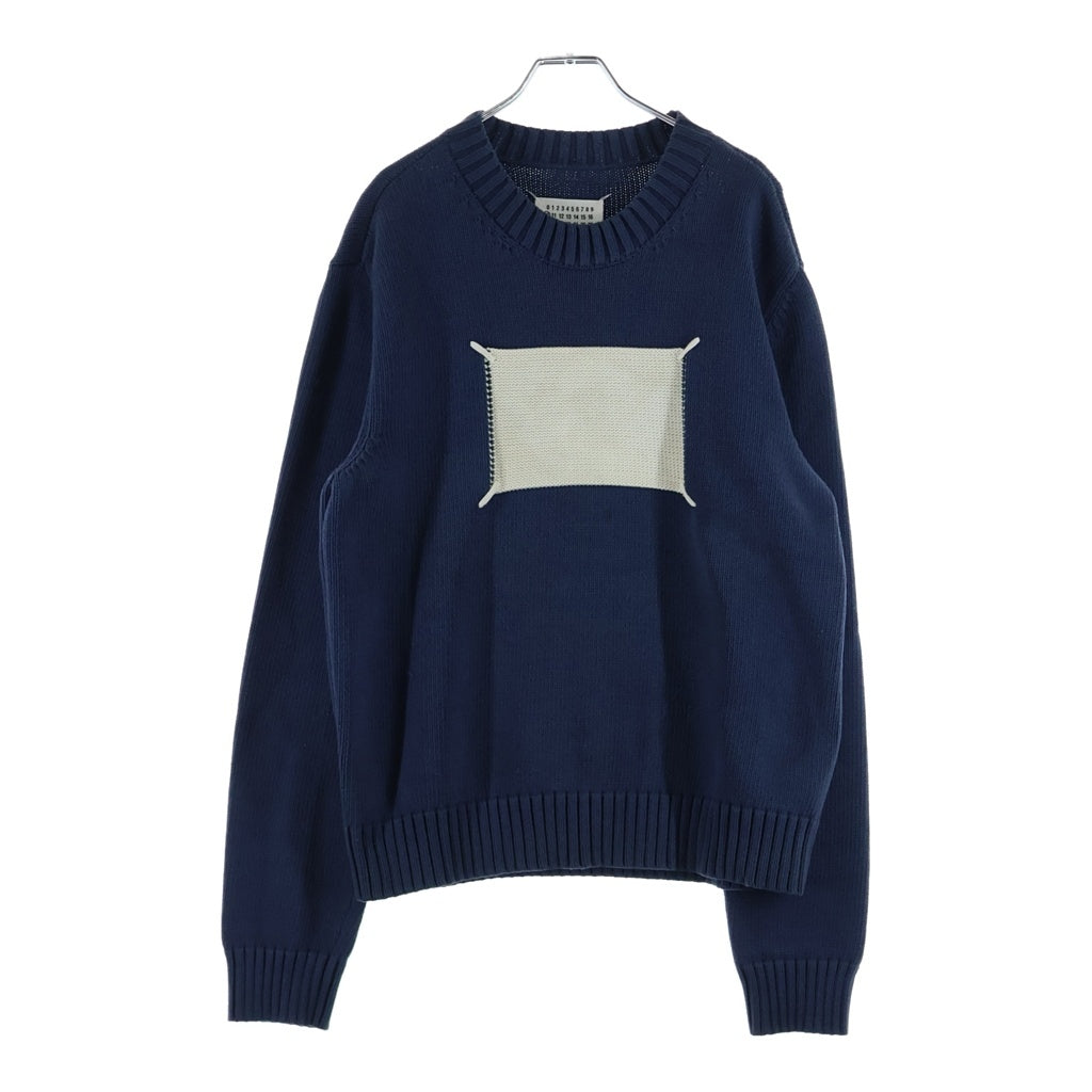 Maison Martin Margiela(メゾンマルタンマルジェラ) 20AW メモリーオブラベル クルーネックニット セーター ブルー S50GP0212