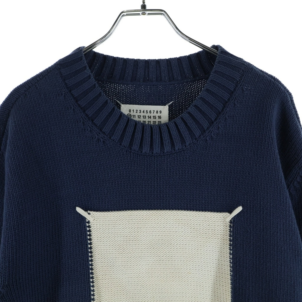 Maison Martin Margiela(メゾンマルタンマルジェラ) 20AW メモリーオブラベル クルーネックニット セーター ブルー S50GP0212