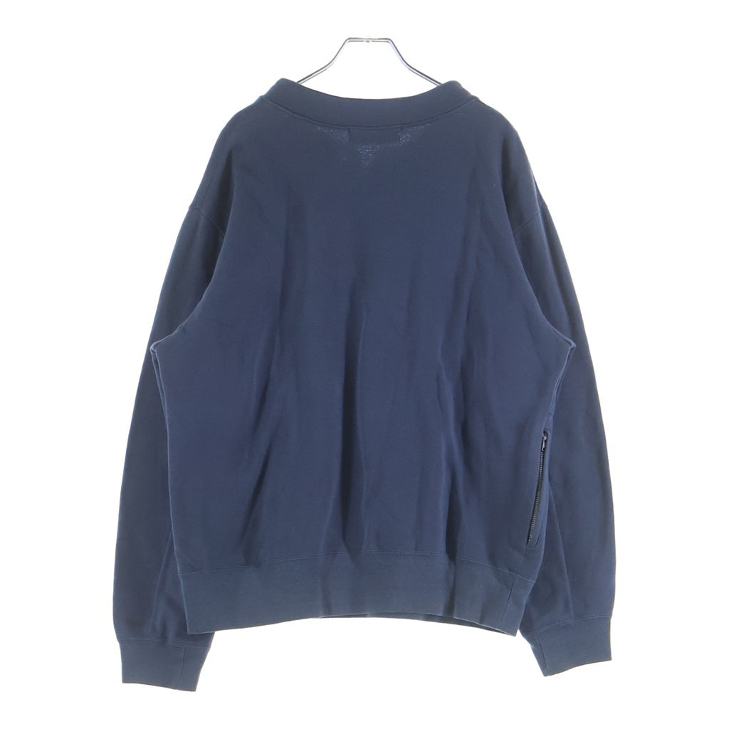 HYSTERIC GLAMOUR(ヒステリックグラマー) フロントロゴ Vネックスウェット トレーナー ブルー ヒステリック 2CS-4616