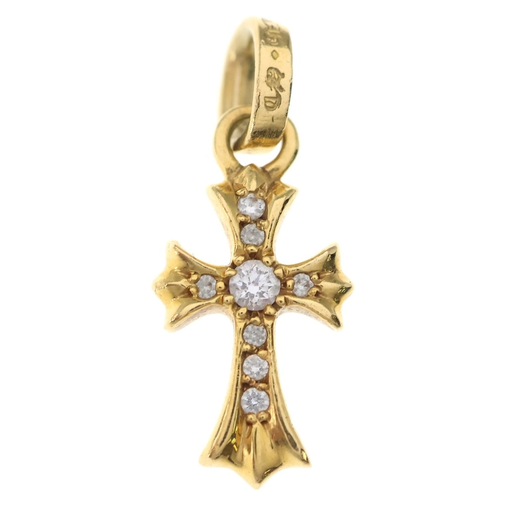 CHROME HEARTS(クロムハーツ) 22K CRS BBYFAT P/DIA ベイビーファットクロス PAVEダイヤ ペンダントトップ ゴールド BCA035