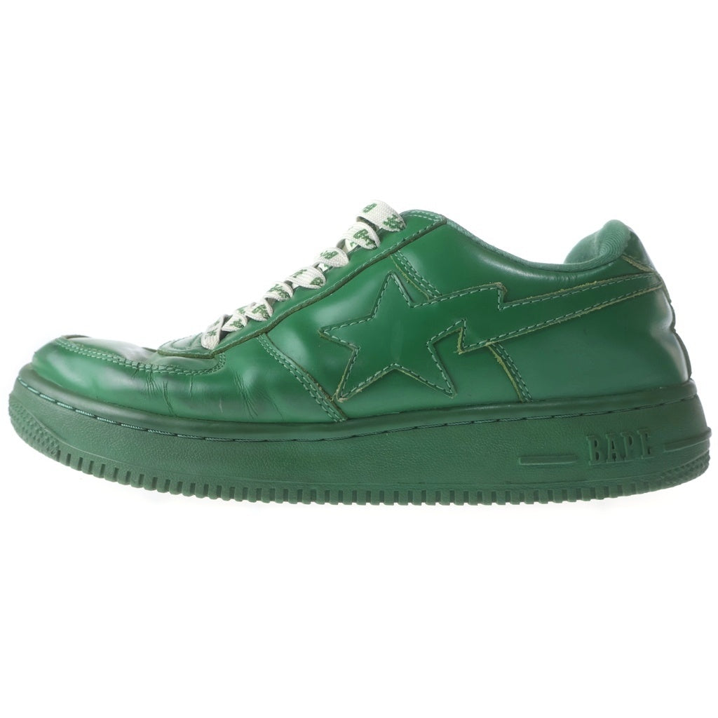 BAPE BY A BATHING APE(ベイプ ア ベイシング エイプ) スター レザーローカットスニーカー シューズ グリーン