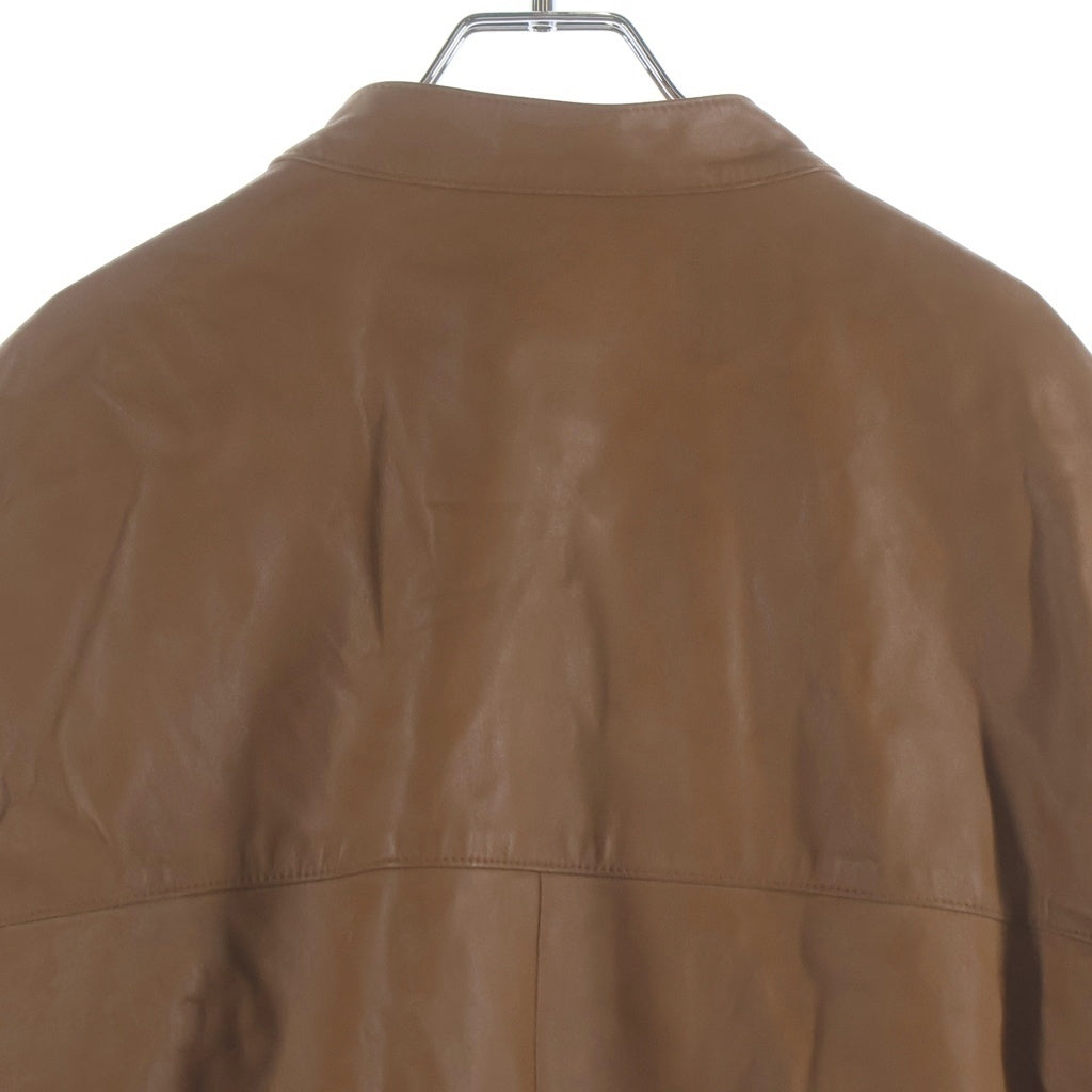 BAPE BY A BATHING APE(ベイプ ア ベイシング エイプ) シープスキン シングルライダースジャケット レザージャケット ブラウン