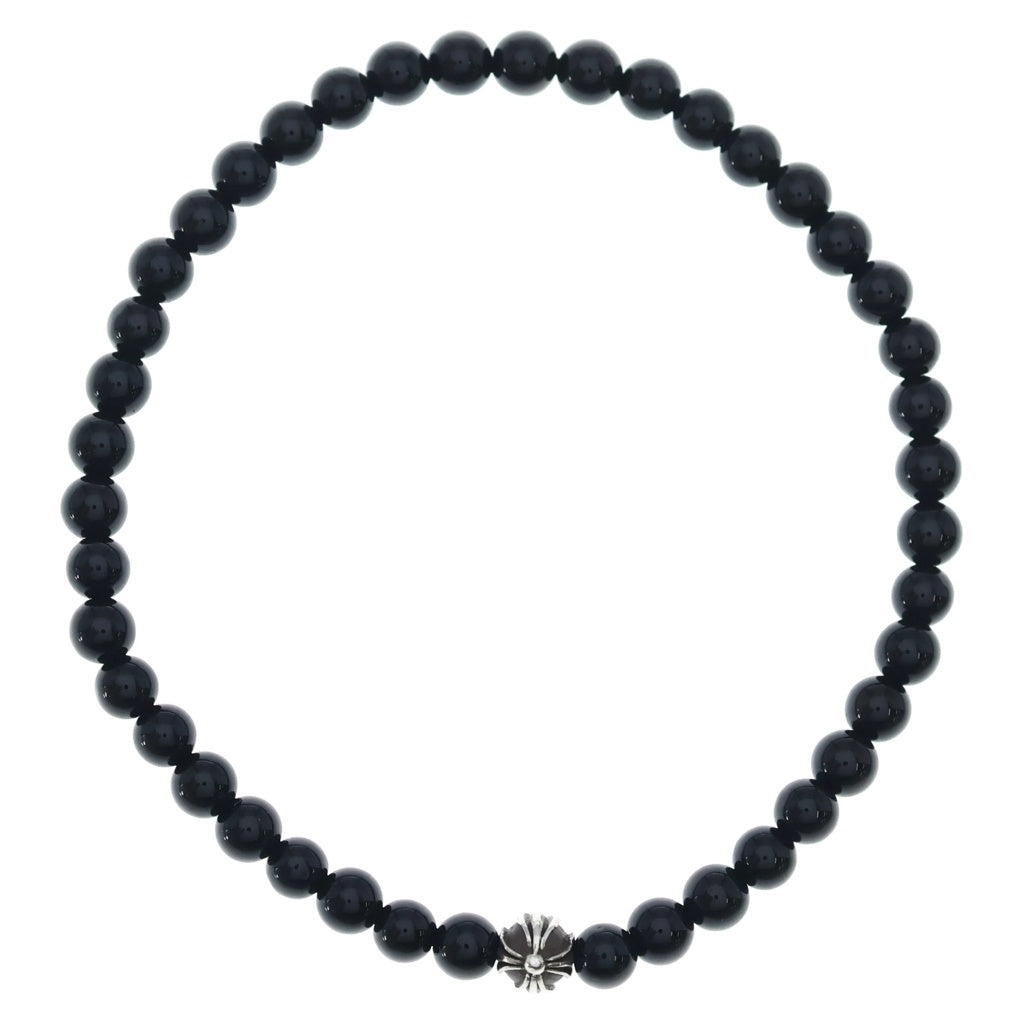 CHROME HEARTS(クロムハーツ) 4mm BEAD 4mm ビーズ ブレスレット ブラック/シルバー