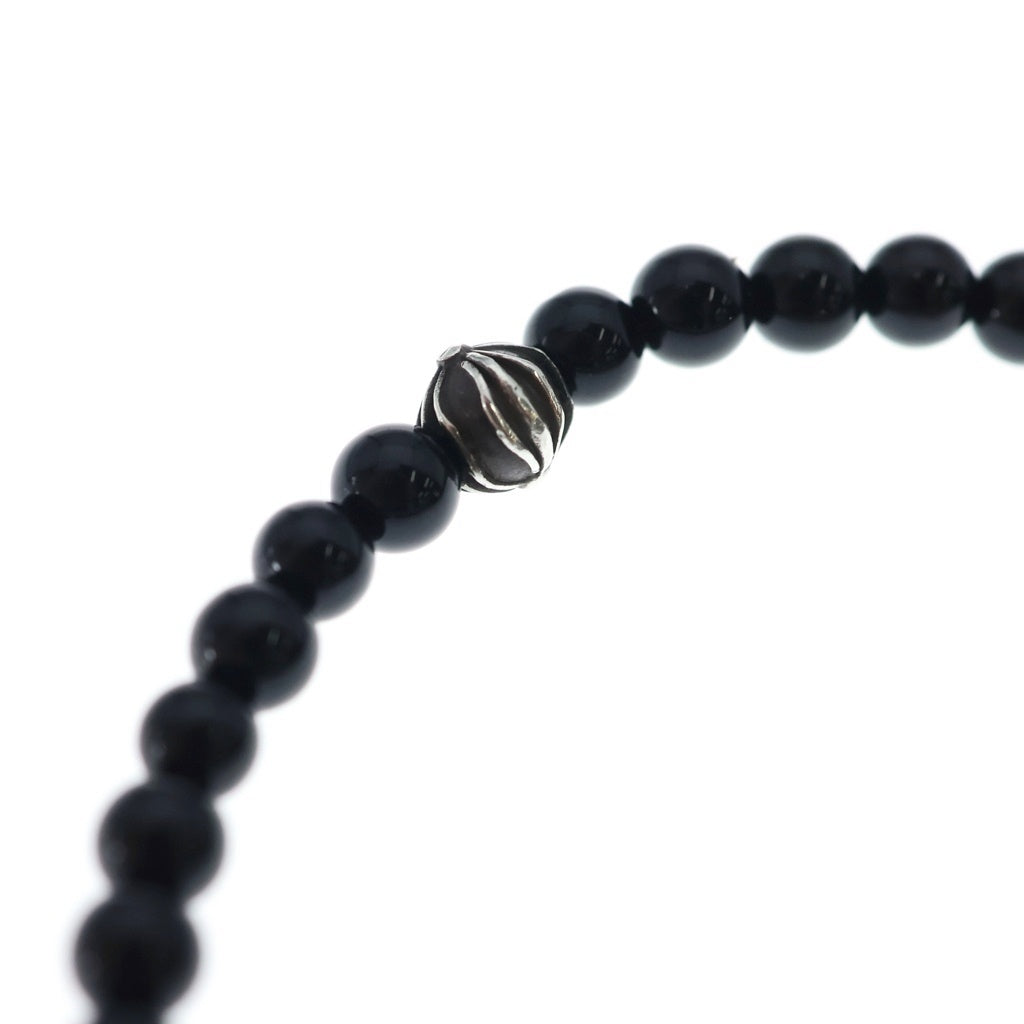 CHROME HEARTS(クロムハーツ) 4mm BEAD 4mm ビーズ ブレスレット ブラック/シルバー