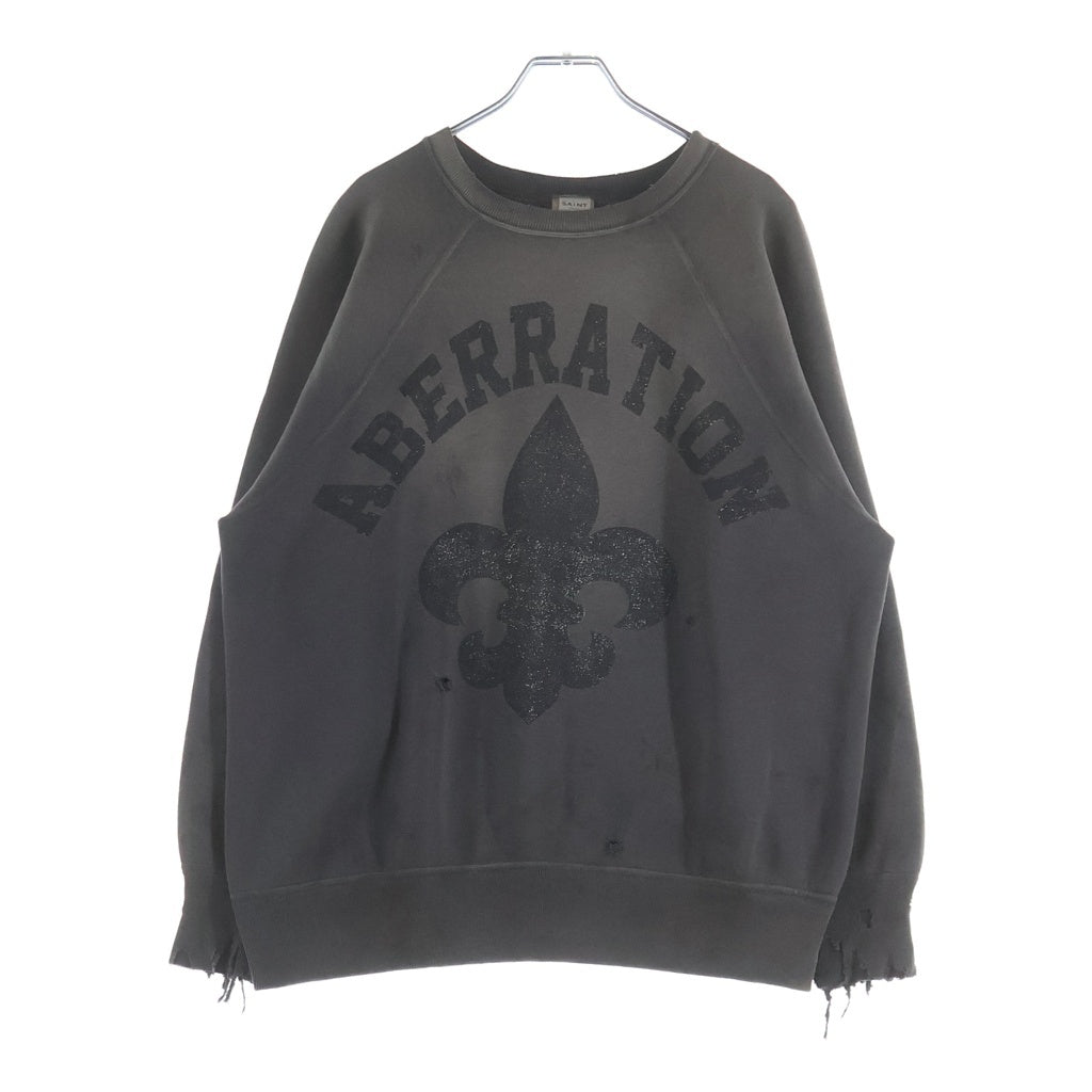 SAINT MICHAEL(セントマイケル) 25AW SAINT CELEBRATION セイント セレブレーション クルーネック スウェット トレーナー ブラック SM-MK3-0000-054
