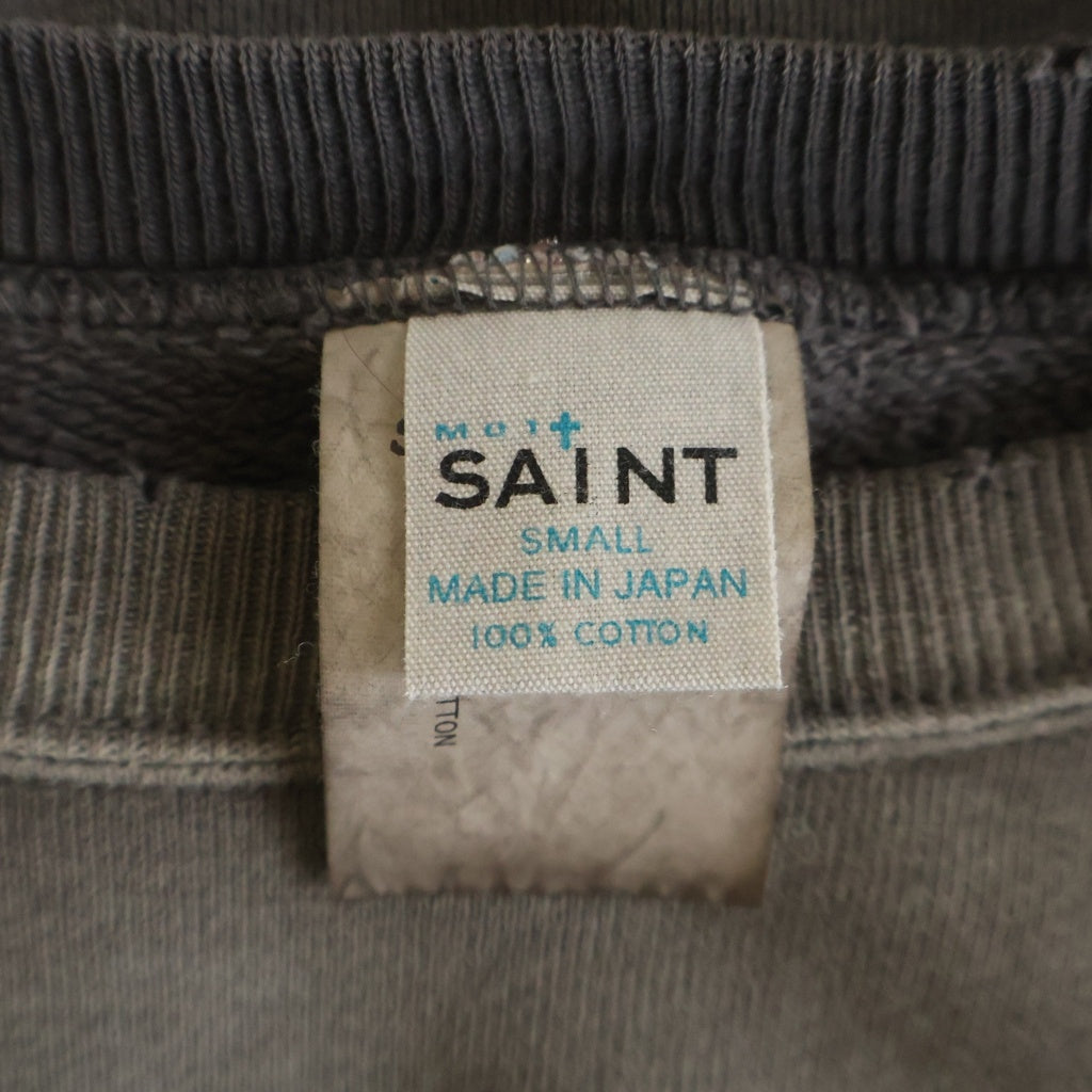 SAINT MICHAEL(セントマイケル) 25AW SAINT CELEBRATION セイント セレブレーション クルーネック スウェット トレーナー ブラック SM-MK3-0000-054