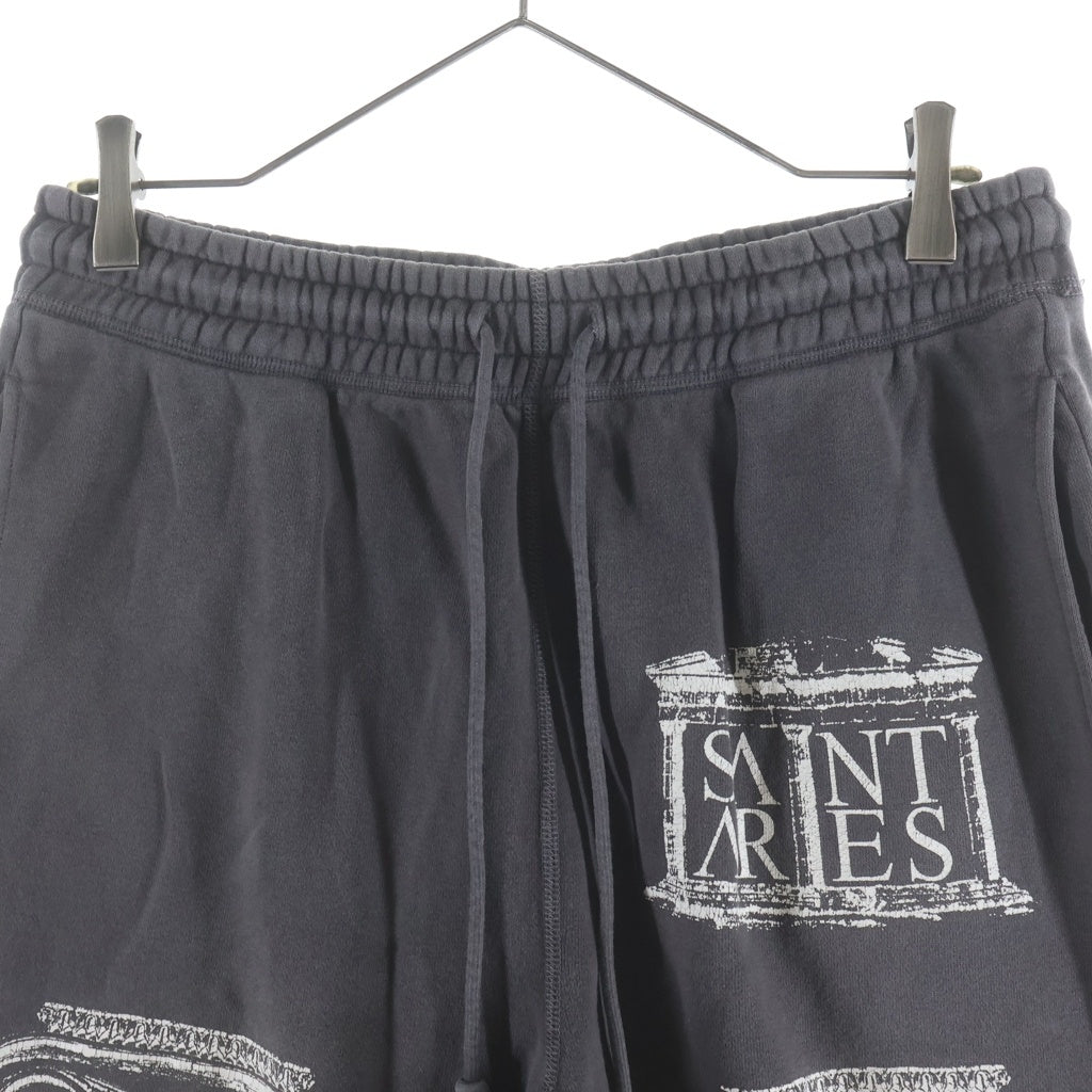 SAINT MICHAEL(セントマイケル) 22SS ×ARIES ARS SWT PNT ST ARIES アリーズ ダメージ加工スウェットパンツ グレー SM-A23-0000-C04