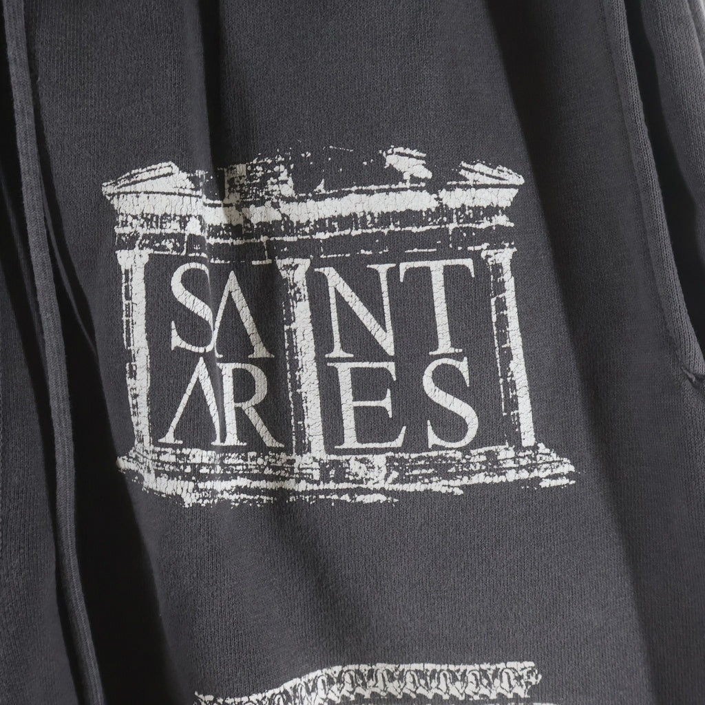 SAINT MICHAEL(セントマイケル) 22SS ×ARIES ARS SWT PNT ST ARIES アリーズ ダメージ加工スウェットパンツ グレー SM-A23-0000-C04