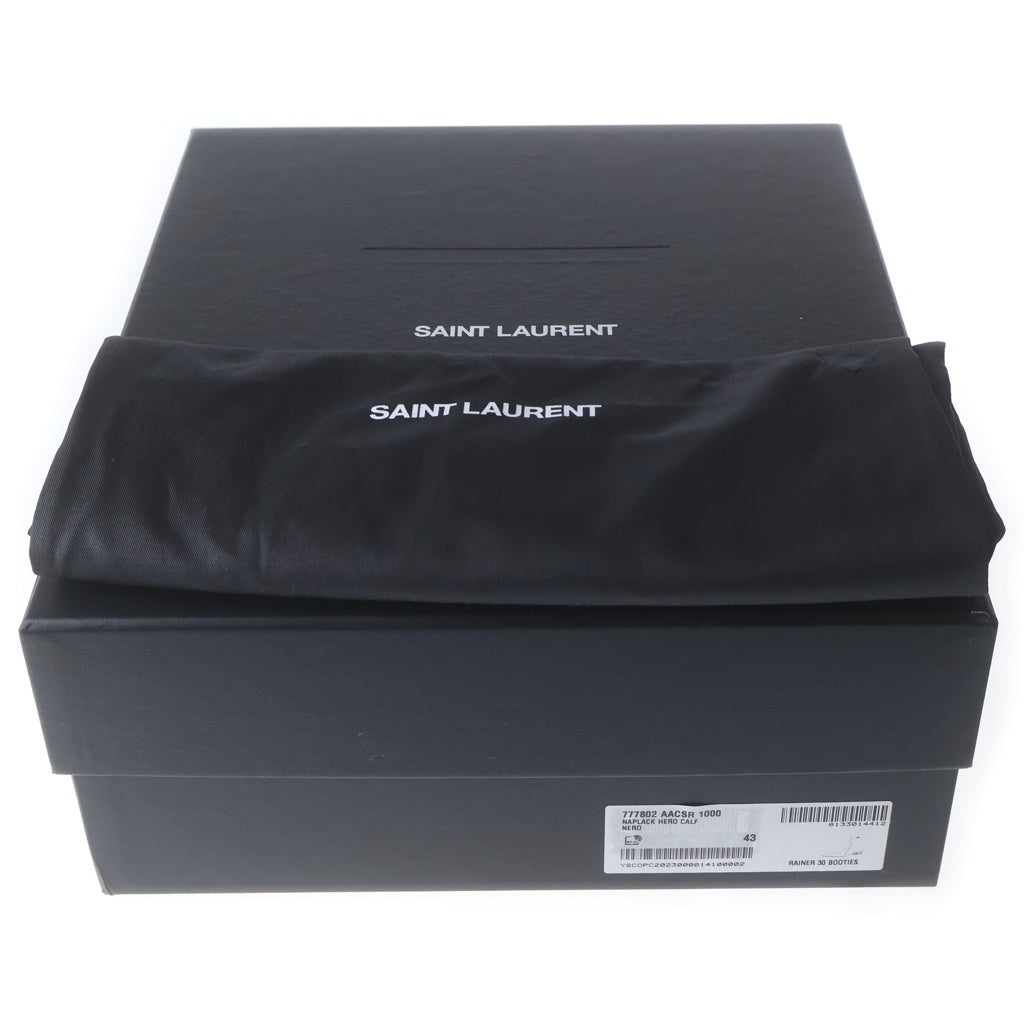 SAINT LAURENT PARIS(サンローランパリ) Rainer ジップクリンクル ライナー レザーブーツ ブラック 777802