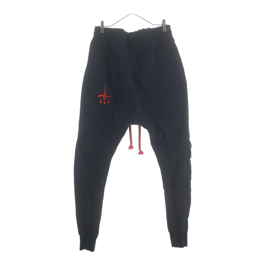 cvtvlist(カタリスト) 3D LOGO USUAL PANTS ロゴ刺繍 サルエルパンツ スウェットパンツ ブラック 2201020401