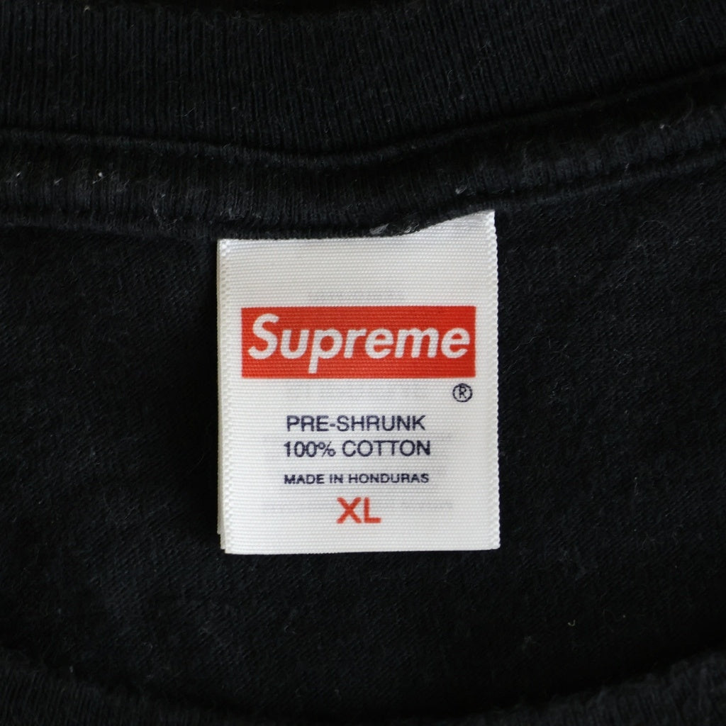 SUPREME(シュプリーム) 25AW Stick Tee フロントロゴ スティック クルーネック半袖Tシャツ カットソー ブラック