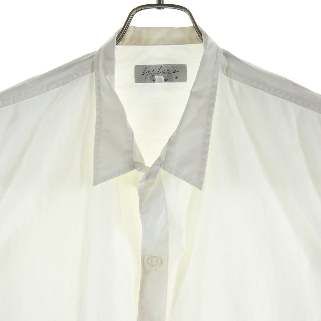 Yohji Yamamoto(ヨウジヤマモト) 22SS Chain Stitch Broadcloth Shirt 環縫いブロードシャツ 長袖シャツ ホワイト HG-B04-001