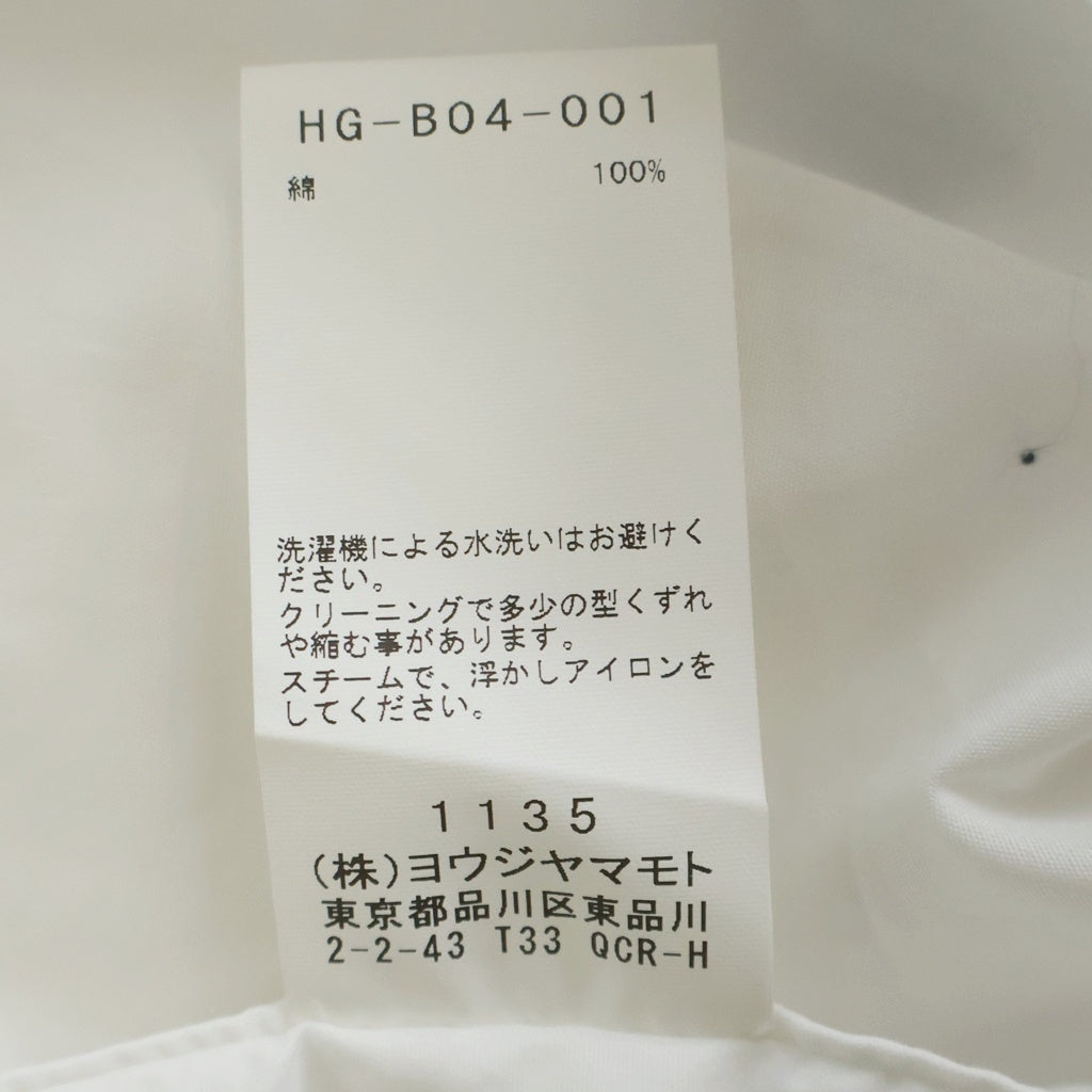 Yohji Yamamoto(ヨウジヤマモト) 22SS Chain Stitch Broadcloth Shirt 環縫いブロードシャツ 長袖シャツ ホワイト HG-B04-001