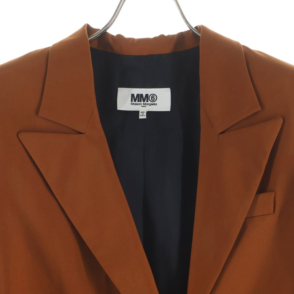 MM6 Maison Margiela(エムエムシックスメゾンマルジェラ) 20SS DOUBLE BREASTED WOOL COAT ピークドラペル ダブルブレスト ウールコート オレンジ S52AA0093