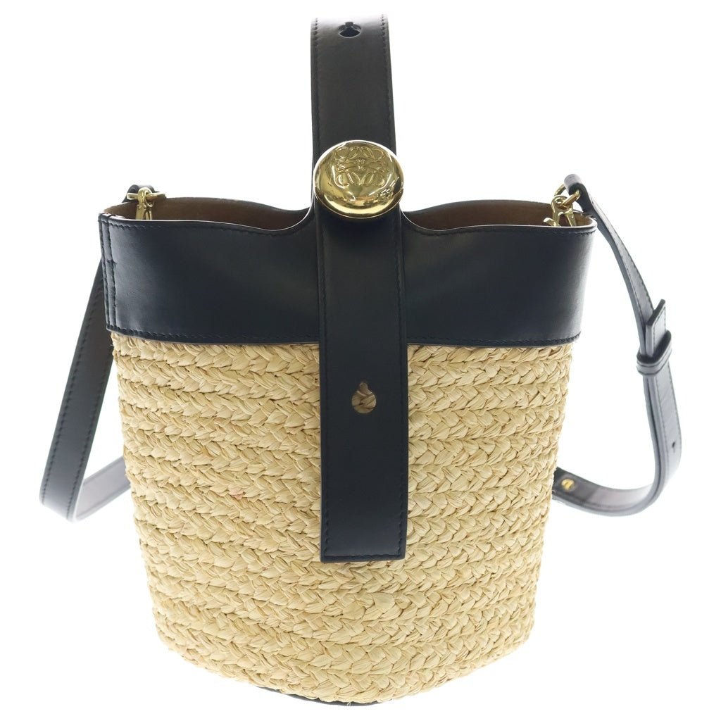 LOEWE(ロエベ) MINI PABBLE ミニ ペブル ロゴデザイン バケット ショルダーバッグ ベージュ AANBBBMX082165 レディース