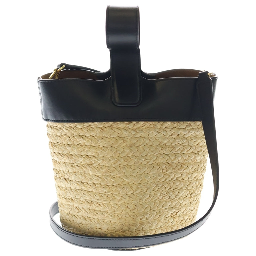 LOEWE(ロエベ) MINI PABBLE ミニ ペブル ロゴデザイン バケット ショルダーバッグ ベージュ AANBBBMX082165 レディース