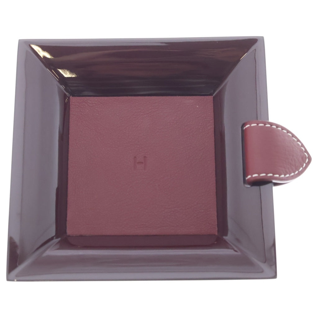 HERMES(エルメス) Atrium スクエア トレイ 小物入れ レッド