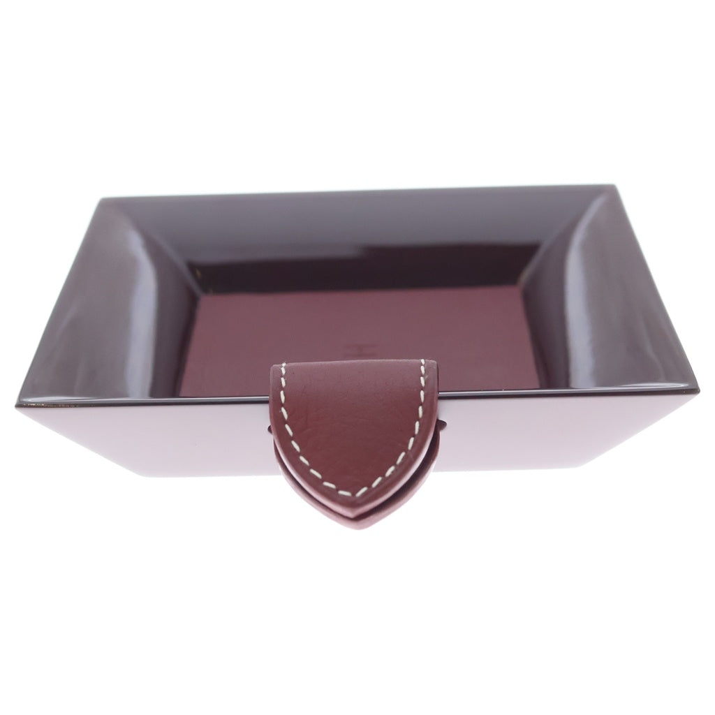 HERMES(エルメス) Atrium スクエア トレイ 小物入れ レッド