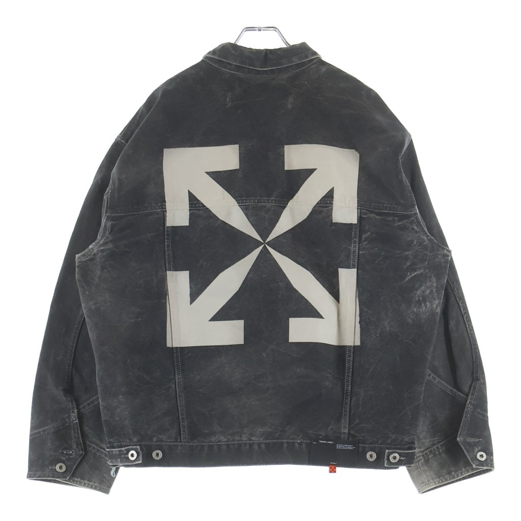 OFF-WHITE(オフホワイト) 20SS アロープリントデニムジャケット ブラック OMYE051S20E55025