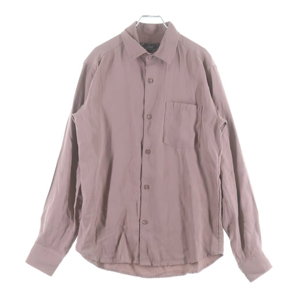 KITH キス Vaughn Button Up Shirt ポケット 長袖シャツ ピンク KITH(キス) Vaughn Button Up Shirt ポケット 長袖シャツ ピンク