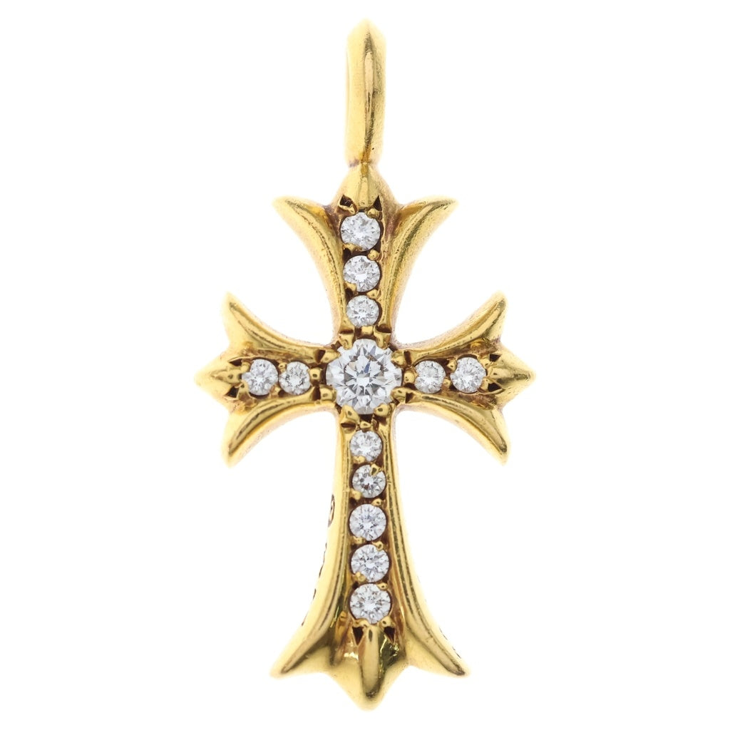 CHROME HEARTS(クロムハーツ) 22K TNY CRSF P/DIA タイニーファットクロス PAVEダイヤ ペンダントトップ ゴールドBCA033