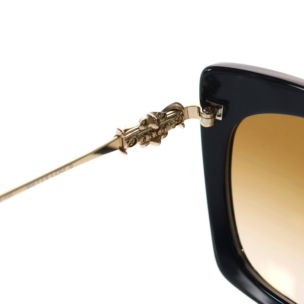CHROME HEARTS(クロムハーツ) BETTY LOU II クロステンプル スクエアシェイプ サングラス アイウェア ホワイト/ゴールド