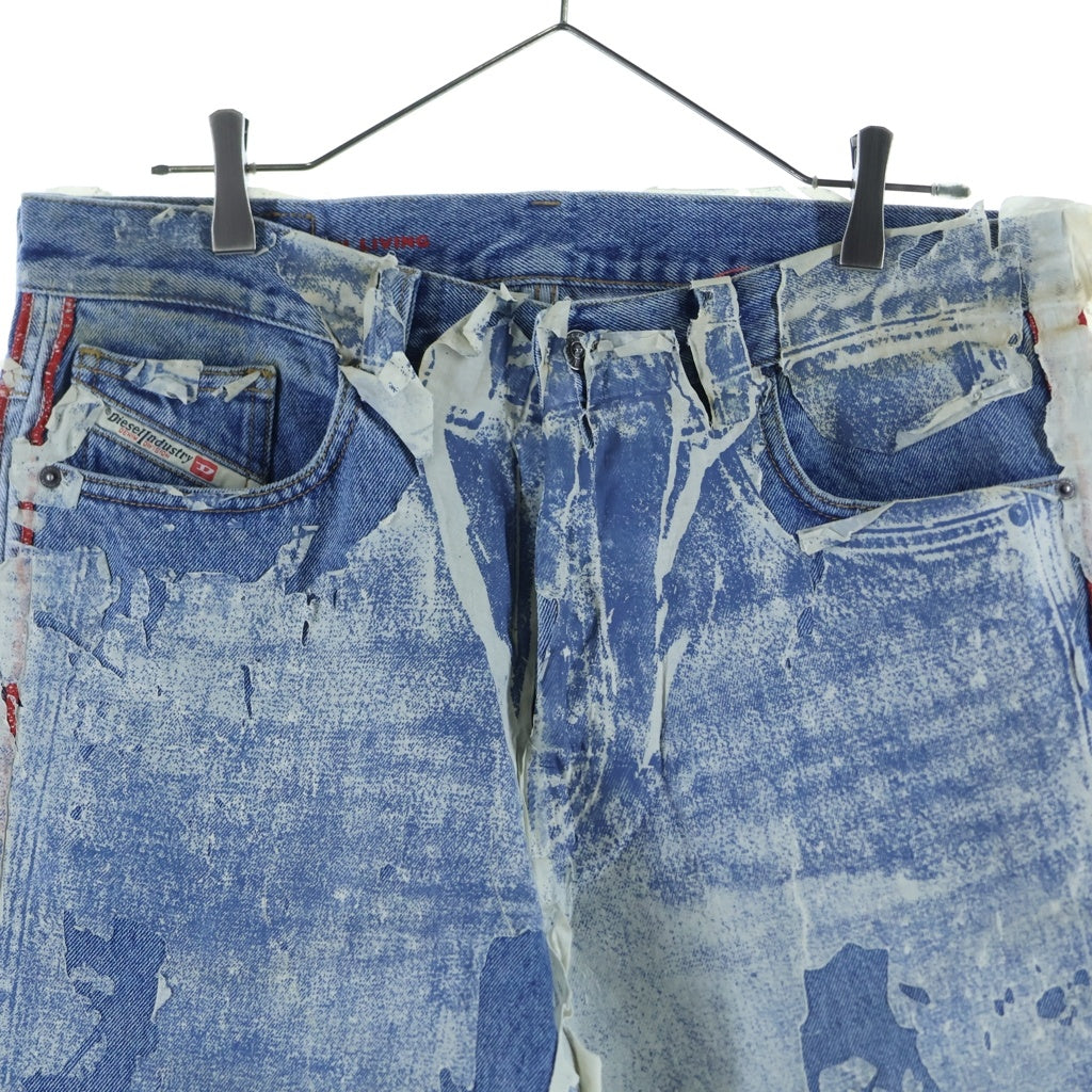 DIESEL(ディーゼル) Denim trousers デニムトラウザーズ ダメージ加工 インディゴ 007K3