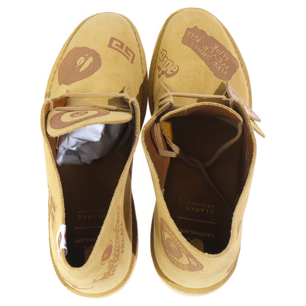 Clarks(クラークス) ×A BATHING APE DESERT BOOTS ア ベイシングエイプ スウェード デザートブーツ ブラウン